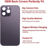 OEM Rear Back Glass Replacement for iPhone 14 Pro Max 6.7 inches with Reparing Toolkit and Pre-Installed Adhesive (Deep Purple)