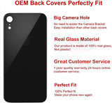 OEM Rear Back Glass Replacement for iPhone XR 6.1 inches with Reparing Toolkit and Pre-installed Adhesive (Red)