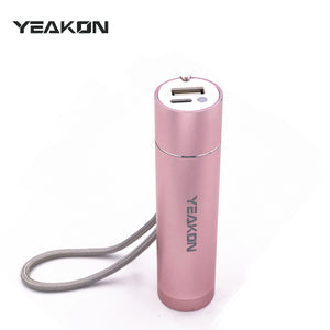 YEAKON Ultra-Compact Portable Charger The Smallest 5000mAh Mini Power Bank with Fast Charge 2.4A Output Compatible for iPhone 11 X XS MAX XR 8 7 6s 6 plus iPad Samsung Galaxy Cell Phone & More  -Rose