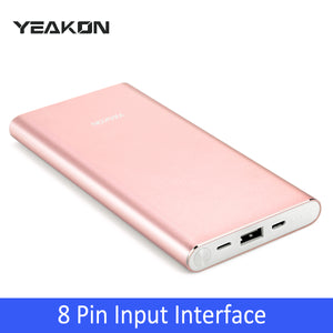 YEAKON High Capacity 10000mAh Quick Charge QC 3.0 Portable Charger Fast Speed Charging Dual Input Thin Power Bank Compatible For iPhone iPad Samsung Galaxy Mobile phone & Android Smartphone Device Space Rose